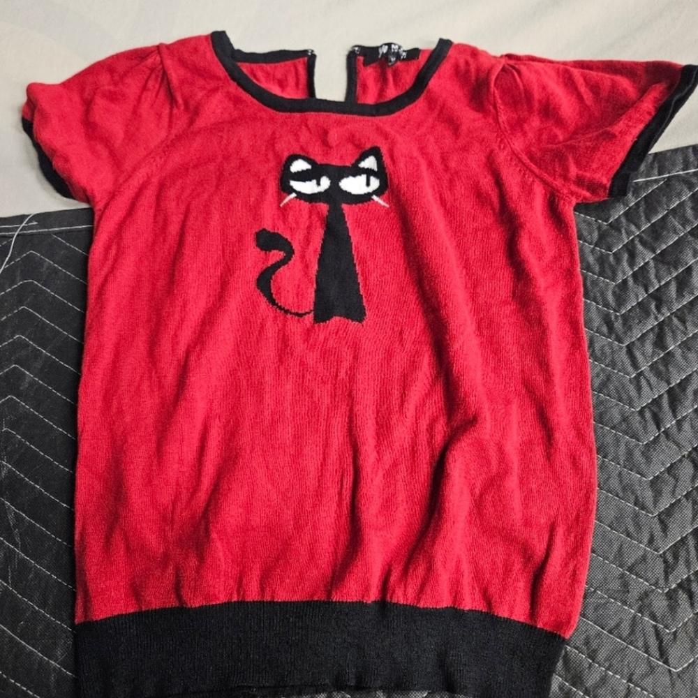 Red Cat Sweater